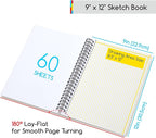 MEEDEN Mixed Media Paper Pad: 9" x 12" 112lb/165gsm Spiral Bound Mixed Media - Image 2