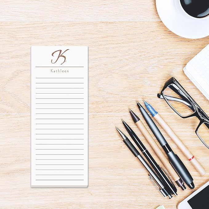 Current Personalized Name & Initial Notepad Set – Set of 3, 30-Sheet Pads - Image 3