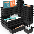 WOWBOX 25 PCS Plastic Drawer Organizer Set, Desk Drawer Divider Organizers and by WOWBOX