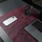 TORONATA Jersey Genuine Calfskin Leather Desk Pad, Office Desk Mat - Image 4