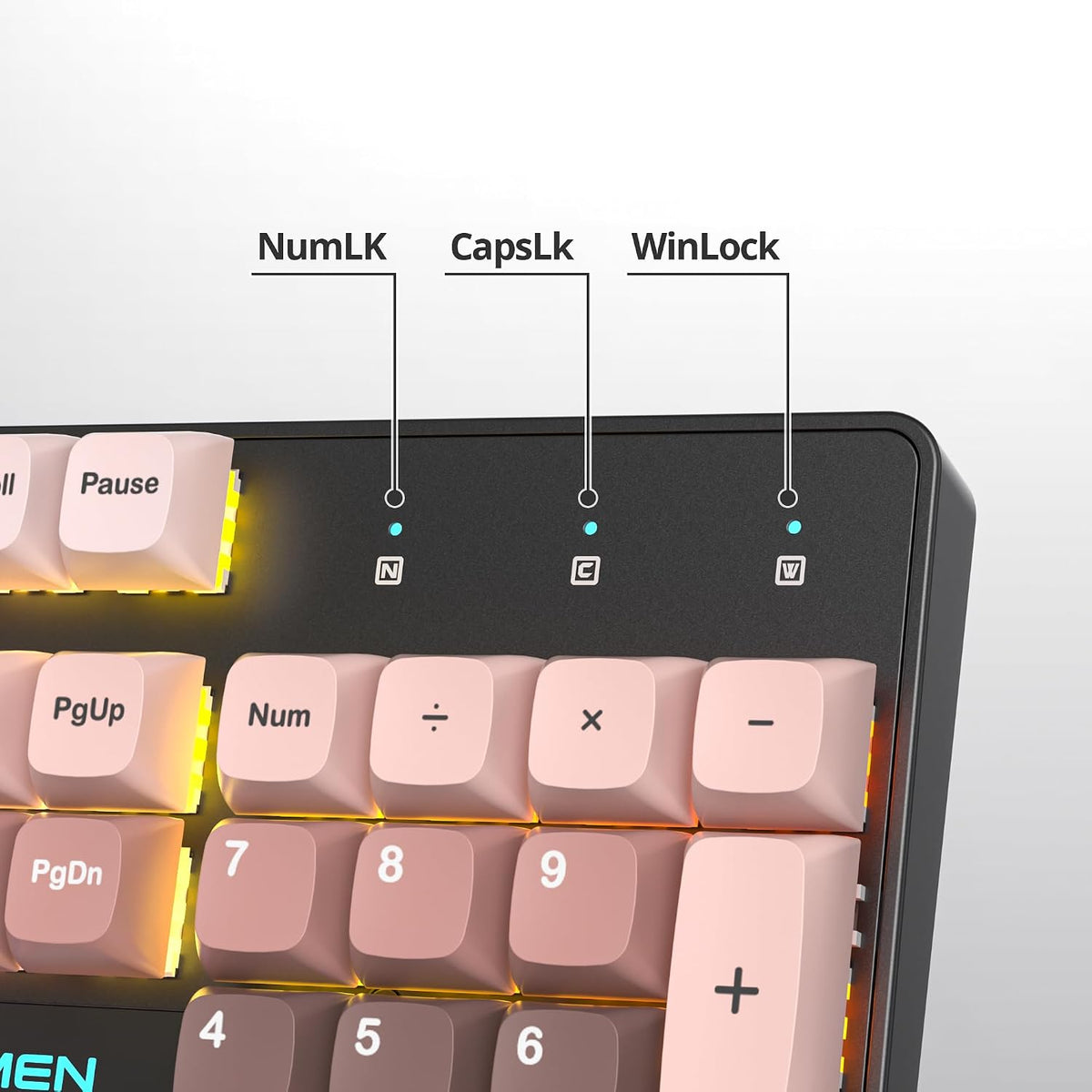 surmen Wired Mechanical Keyboard Full-Size,104-Key RGB Thocky Keyboard with N...