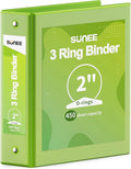 SUNEE 3 Ring Binder 2 Inch 1 Pack, Tender Green by SUNEE