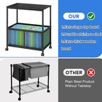 Sbanmao Rolling File Cart, Mobile Hanging File Cabinet - Image 8