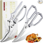 TIVOLI Kitchen Scissors Set Silver, Japanese Stainless Steel Kitchen Shears by TIVOLI