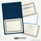 LUXPaper 9.5" x 12" Certificate Holders | Nautical Blue Linen | 100lb. Cover | - Image 7