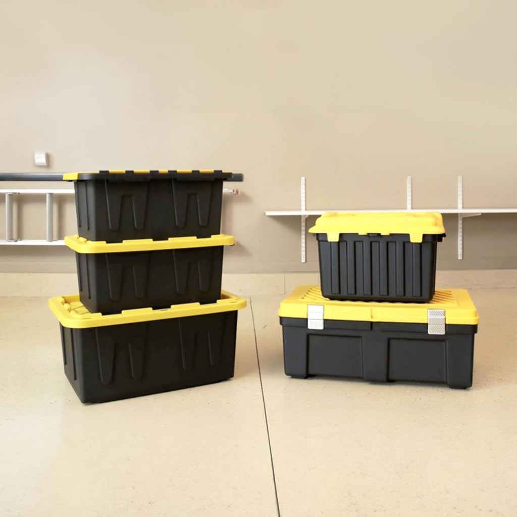 homz durabilt plastic storage bins with lids, 15, view 9