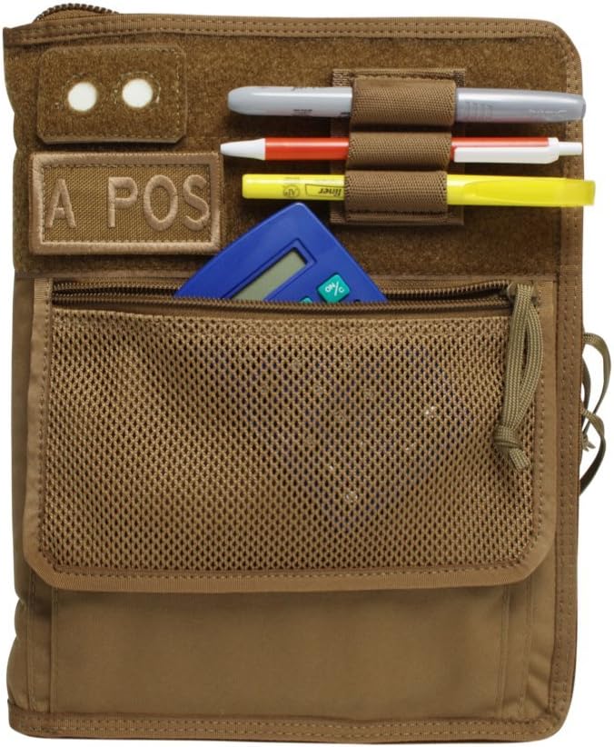 Tactical Notebook Covers Tactical 3-Ring Binder Cover | Zippered Case for Military Field Admin & Map Storage | Fits 5.5” x 8.5” Paper | Tactical Organizer with Durable Protection for Field Use