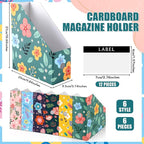 PerKoop 6 Pcs Magazine File Holder Foldable Decorative Cardboard File Folders 6 - Image 2