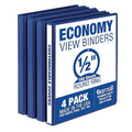 Samsill 0.5 Inch 3 Ring Binder, Made in USA, Economy Round Ring, 100 Sheet by Samsill