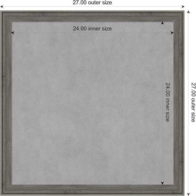 Amanti Art Grey Framed Magnetic Board 27x27 Medium Vision Board - Image 3