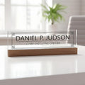 ARTBLOX | Office Personalized Name Plate Men Board Design On Clear Acrylic Glass by Artblox
