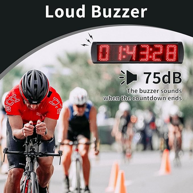 5 Inch 6-Digit LED Race Timer, Running Event Gym Timer - Image 5