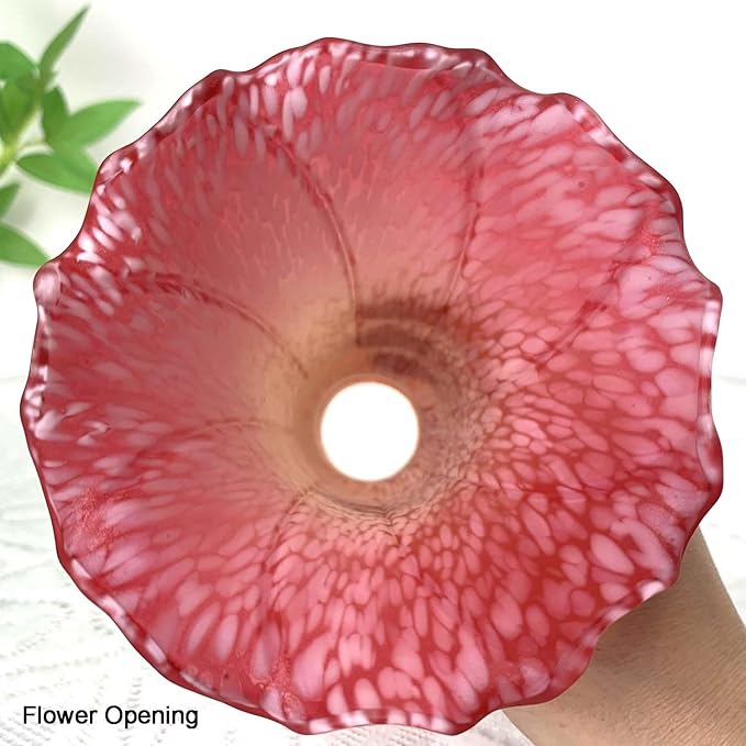 Bieye LS24 Lily Flower Blown Glass Lampshade - Image 3