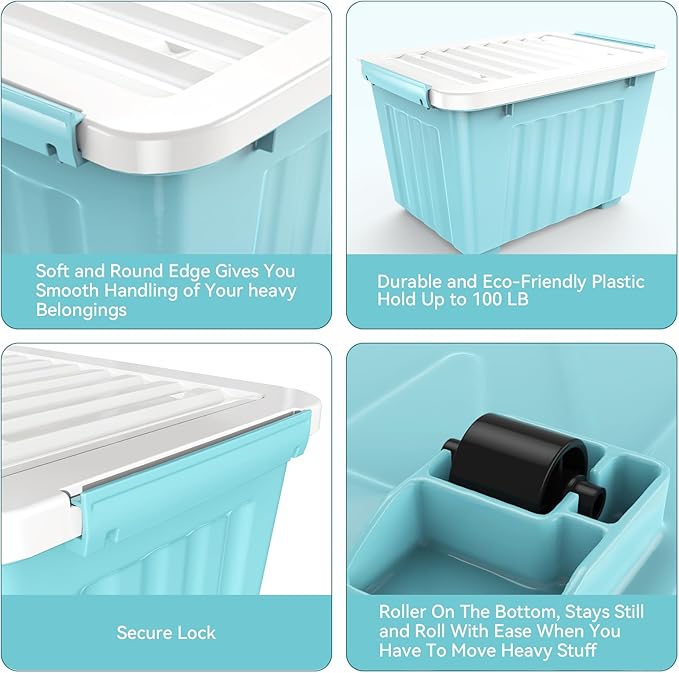 Nazhura 97 Quart Plastic Storage Bin, Large Storage Container, 97 Qt-4 Pack - Image 8