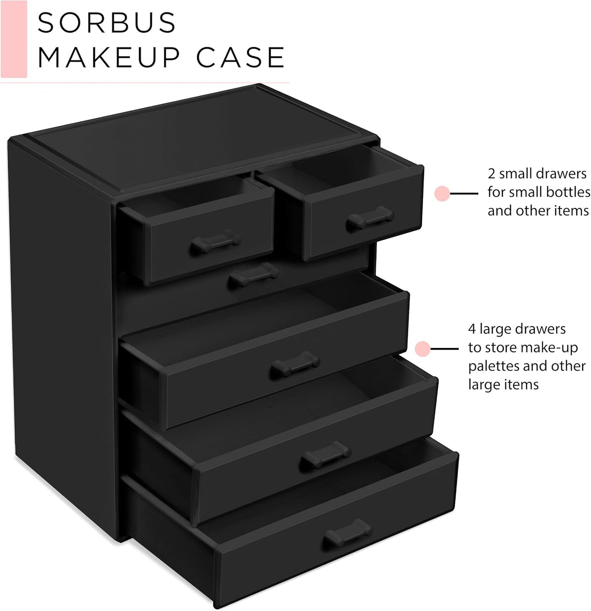 Sorbus Acrylic Makeup Organizer - Organization and Storage Case for Cosmetics...