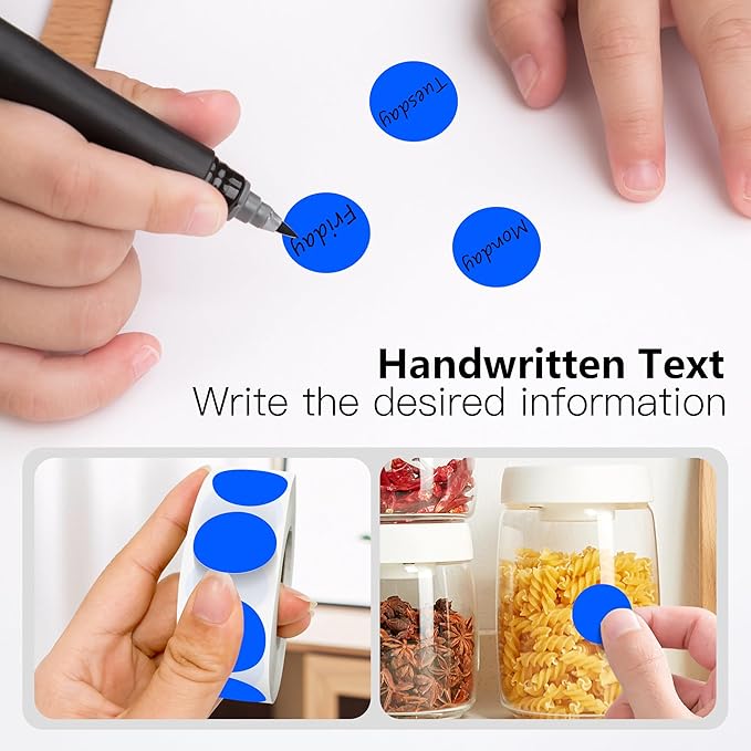 Blue 1 Inch Round Color Coding Labels - Image 3