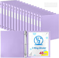 Henoyso 48 Pcs 3 Ring Binder 0.5 Inch Round Fits Letter Size 8.5'' x 11'' Paper by Henoyso
