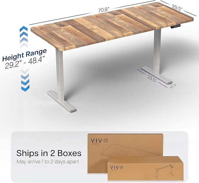 VIVO Electric 71 x 30 in Standing Desk, Memory Height Adjustment, 1B Series - Image 3