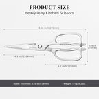 Sunnecko Kitchen Scissors for Food, Heavy Duty Scissors All Purpose Kitchen - Image 4