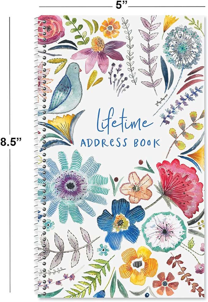 Current Embroidered Florals Address Book-94 Pages; Small 5" x 8-1/2" Size - Image 3