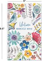 Current Embroidered Florals Address Book-94 Pages; Small 5" x 8-1/2" Size - Image 3
