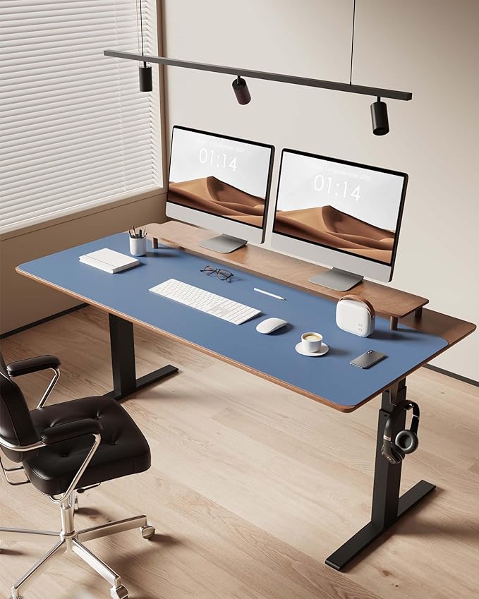 YSAGi Leather Desk Pad Protector, Office Desk Mat, Large Mouse Pad, Non-Slip PU - Image 3