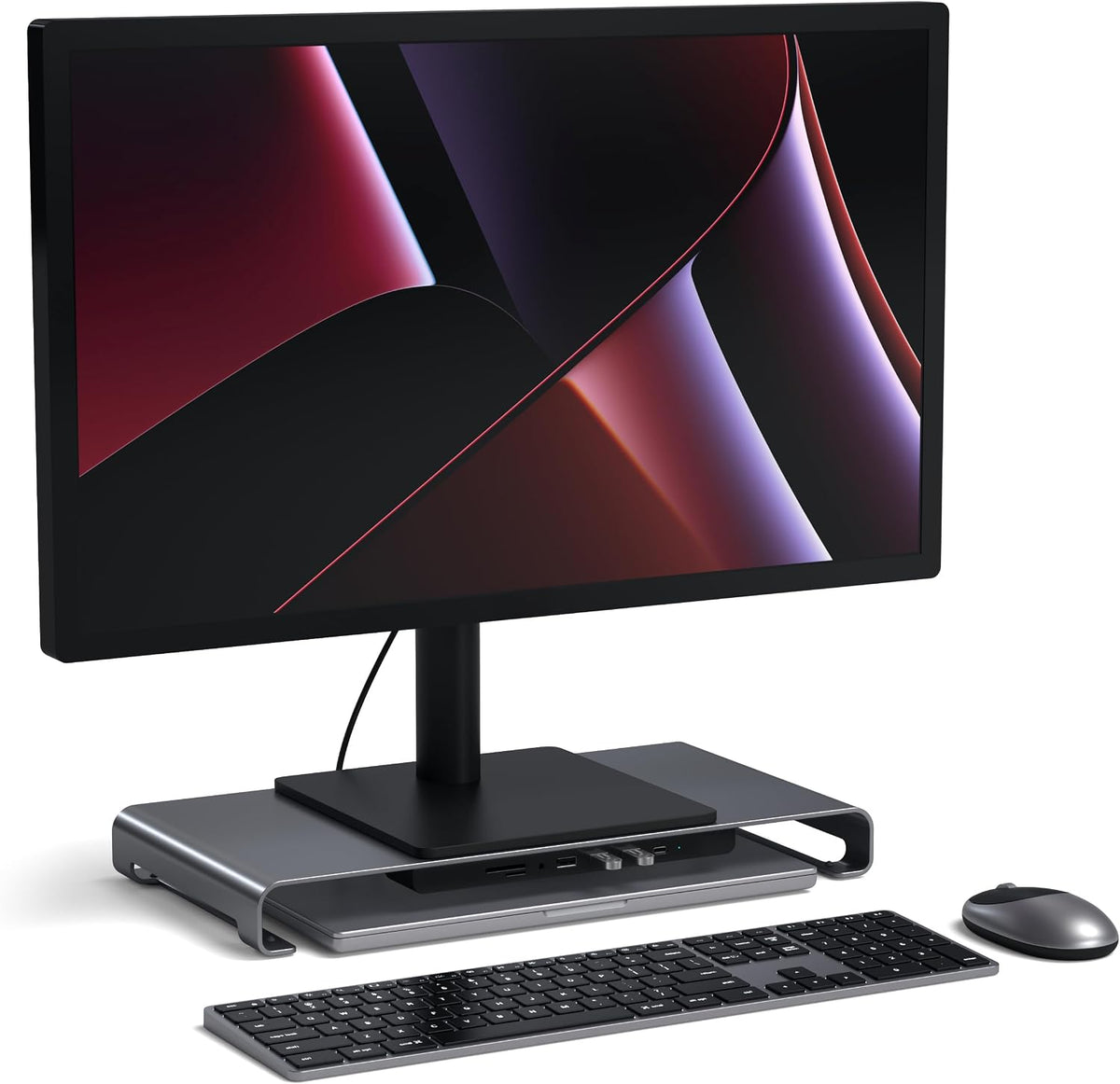 Satechi USB-C Hub Monitor Stand, 3 USB 3.0 Ports, For Desktop Computers