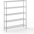 Regal Altair 14" Deep x 60" Wide x 74" Height Wire Shelving Kit | 5-Tier | NSF by Regal+Altair