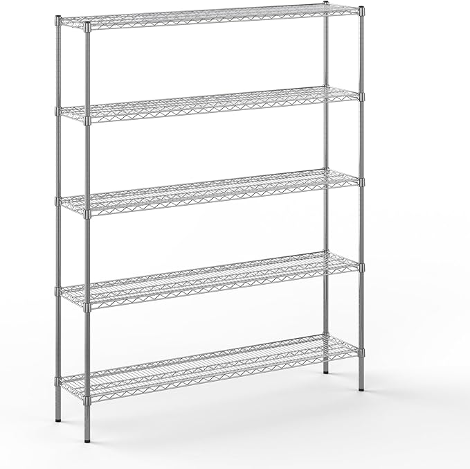 Regal Altair 14" Deep x 60" Wide x 74" Height Wire Shelving Kit | 5-Tier | NSF by Regal+Altair