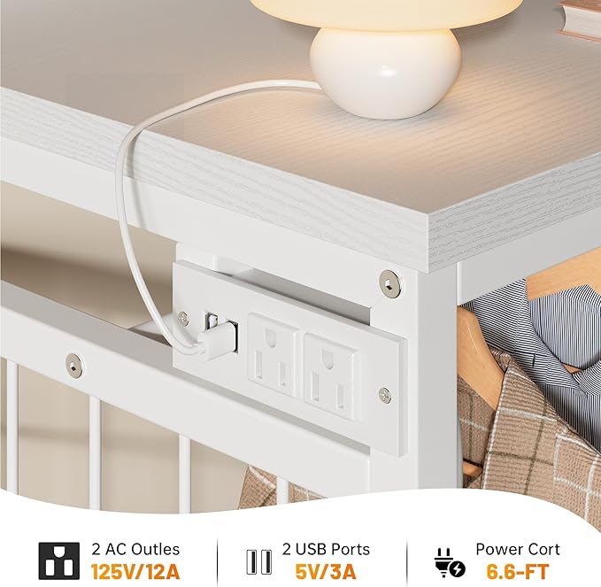 EnHomee 49.2" W White Dresser for Bedroom - Image 5