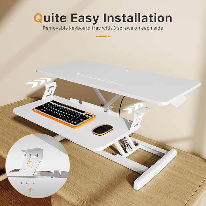 JOY worker Standing Desk Converter, Desktop Workstation Riser - Image 4