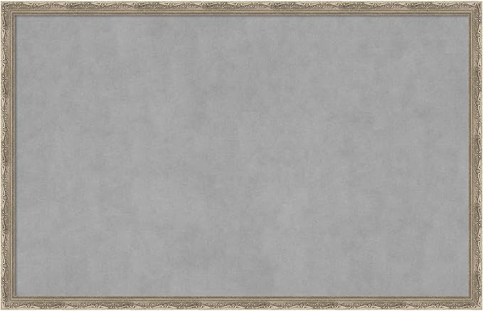 Amanti Art Silver Framed Magnetic Board 22x34 Large Vision Board by AmantiArt