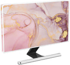 Baocicco Pink Gold Marble Waterproof Screen TV Cover 75 Inch Decorative Modern