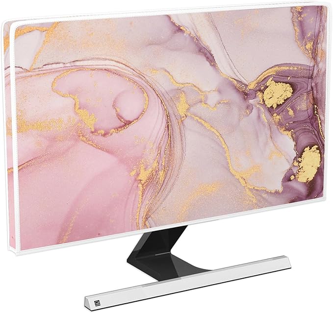 Baocicco Pink Gold Marble Waterproof Screen TV Cover 80 Inch Decorative Modern by Baocicco
