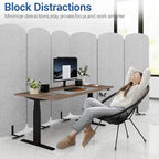 Natwind 5 Panel 122.8 x 71 in Office Room Privacy Protect Space Divider - Image 7