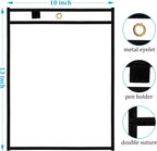 Ndsox 5 Packs Oversized Dry Erase Pockets Reusable Plastic Sleeves Clear Job Ticket Holders Heavy Duty Transparent Hanging Sheet Protectors for Teacher Classroom School Office Work Warehouse, Black