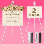 2 Pack White Easel Stand for Sign & Poster by VAIIGO