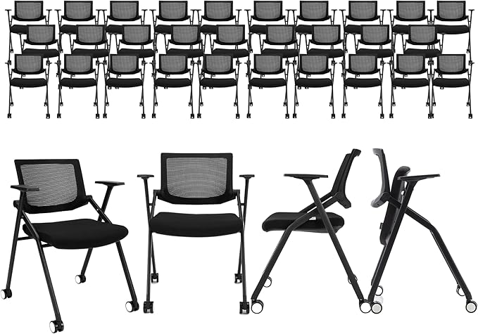 30 Pack Stackable Conference Room Chairs by Brobriyo
