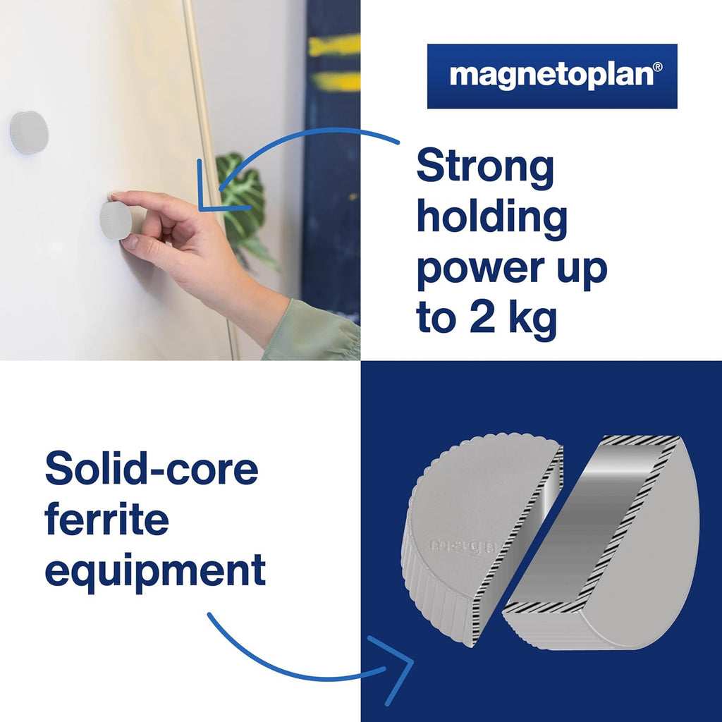 Magnetoplan Magnum Magnet Holder 34 mm 10 Items Grey