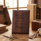 4 Pack Award Plaque Blank Wood Plaque for DIY Engraving, 5x7 Inch Walnut Finish Trophy for Recognition, Retirement, Sports, Achievement Gifts