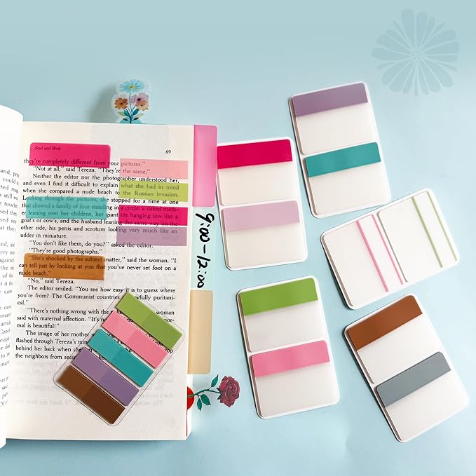 ELII 500 PCS Sticky Tabs 2 Inch Index Tabs, Page Markers File Tabs Self Adhesive - Image 4