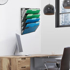 EASEPRES Mail Organizer Wall Mount, 5 Tier Metal Chicken Wire Hanging File - Image 6