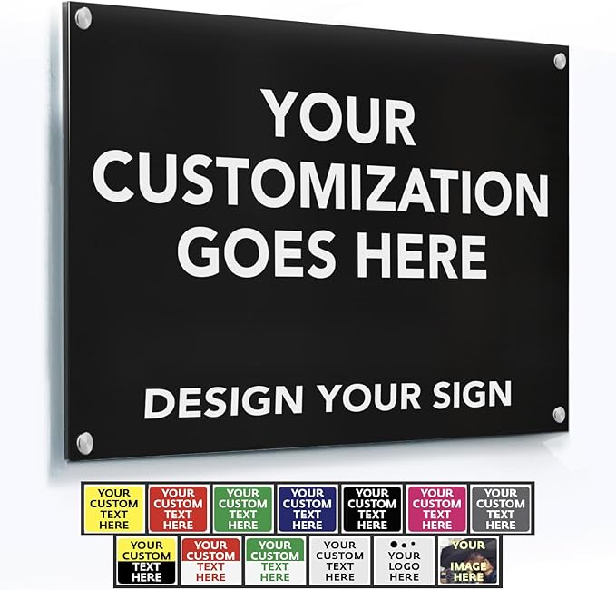 Custom Metal Signs, Personalized Aluminum, Business Safety Signs, Waterproof by SpeedyOrders