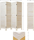 Room Dividers and Folding Privacy Screens, Wood Louvered Separators Divider Wall - Image 4