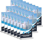 Acrylic Sign Holder 4x6, 21 Pack Clear Table Menu Vertical Double Sided Display by Unknown