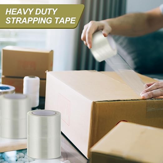 Treela 20 Rolls Strapping Tape 3 Inch X 60 Yards 5.5 Mil Fiberglass Filament - Image 5