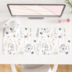 QIYI Large Mouse Pad for Desk, Floral Desk Mat for Desktop, Women Girls Office by QIYI