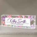 Personalized Name Plate for Desk, Custom Desk Name Plate, Acrylic Name Plate by EOBIBIFUN