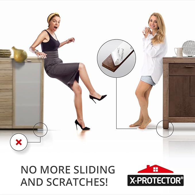 X-PROTECTOR Non-Slip Furniture Pads 8 PCS 1” x 4” - Image 6