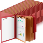 Skyygemm 48 Pcs Classification Folders Letter Size, 3 Divider Pressboard File by Skyygemm